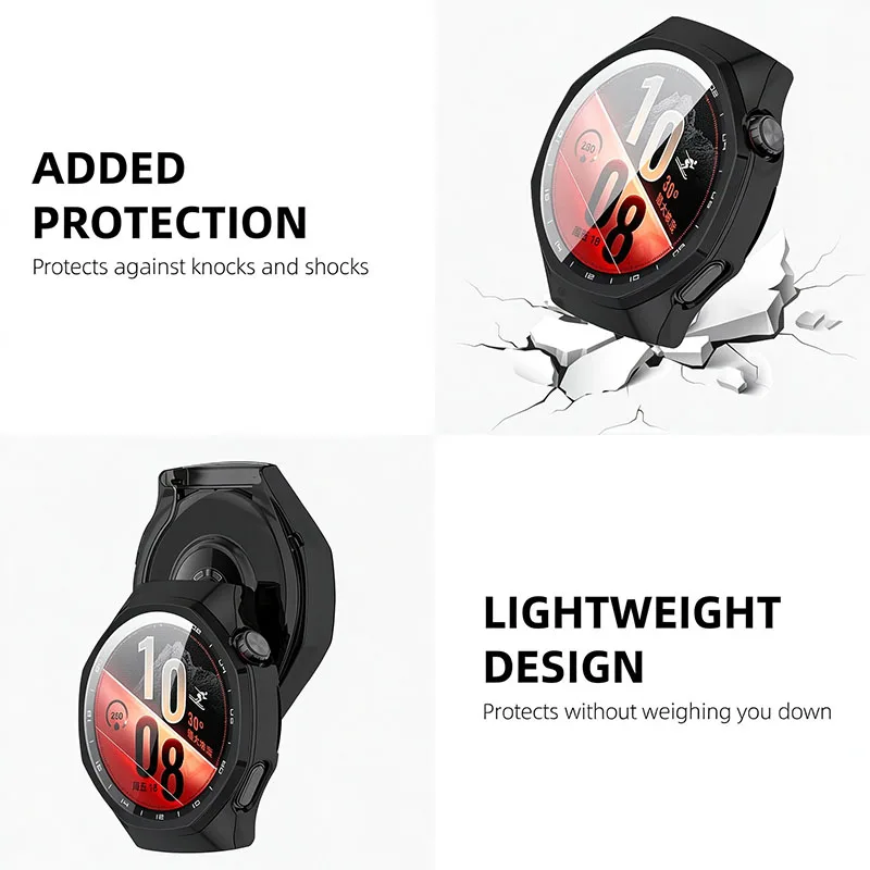 Full Coverage TPU Screen Protector Case for Smartwatches - Durable Protective Bumper Cover
