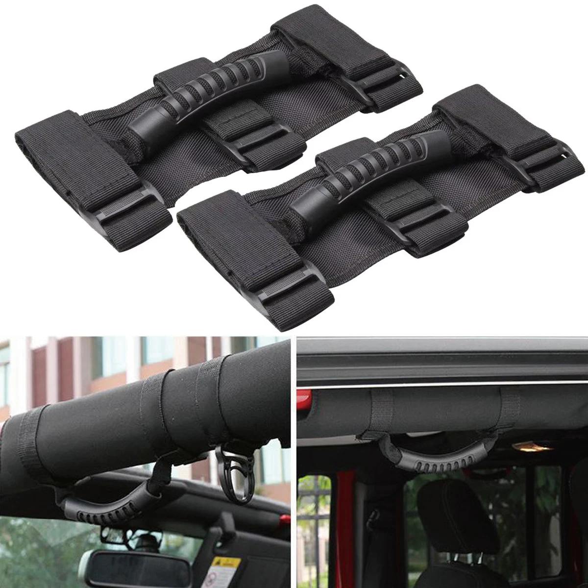 2 x Überrollbügel-Haltegriffe für Jeep Wrangler CJ YJ TJ JK JL & Gladiator JT 1987-2023, Innenraum-Zubehör