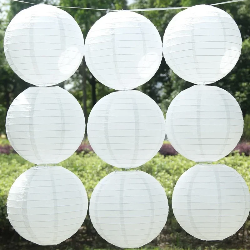 4-6-8-10-12-14-16 Inch Chinese Wedding Lanterns Paper Ball Lampshade Party Decoration