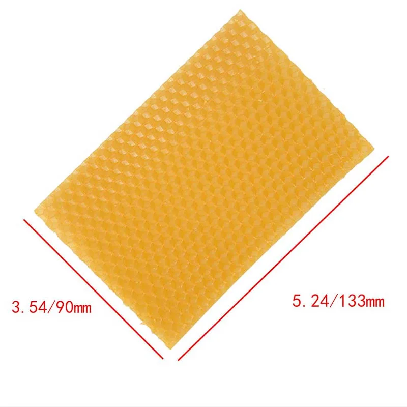 10Pcs Yellow Honeycomb Foundation Bee Hive Wax Frames Beekeeping Equipment Sheet Excellent