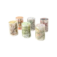 1Roll 2M Flower Handbook DIY School PET Tape Branch Series Supplies Flowering Adhesives Writing Background Scrapbook 60mm*2m 1