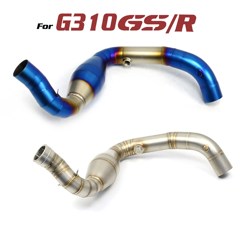 Motorcycle Exhaust Headers Link Pipe 51mm Muffler Escape Elbow
