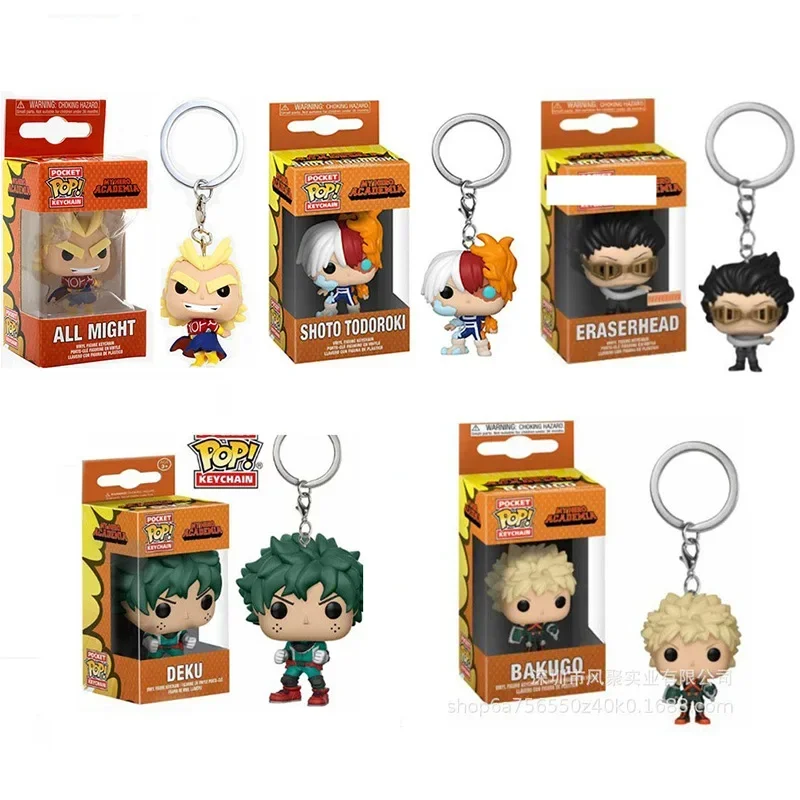Funko Pop Portachiavi Giocattolo My Hero Academia Deku Shoto Todoroki Mirio Togata Bakugo Shoto Aizawa Pvc Action Figure Pocket Pop Toys