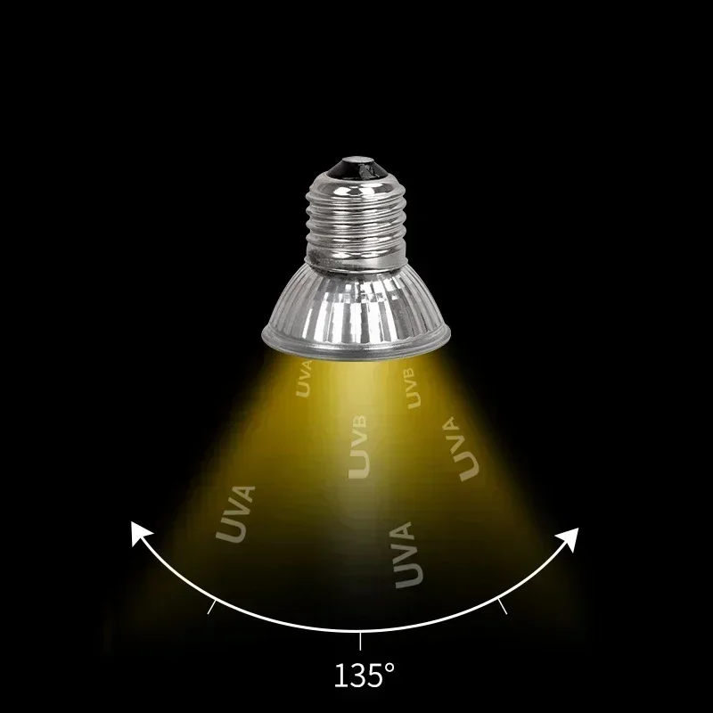 UVA+UVB Reptile Light Pet Heating Lights Turtle Lizard Amphibian 25/50/75W 3.0 120v-220v Temperature Controlled Bath Light Bulb