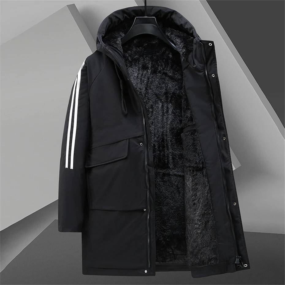 Winter Parkas Men Thick Warm Jacket Coat Plus Size 11XL Fashion Casual Warm Fleece Cargo Jacket Male Thick Windbreak Outerwear