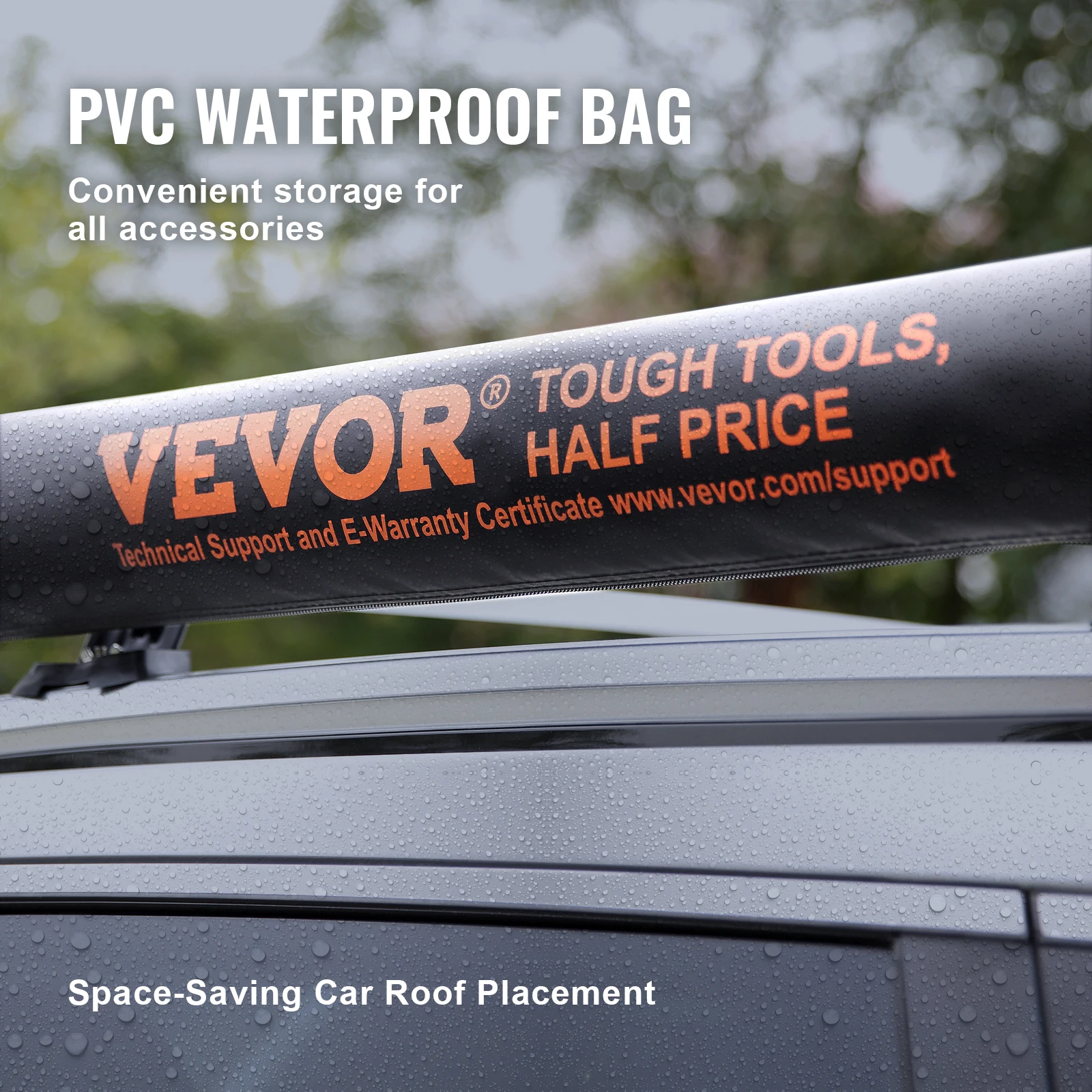 Sunshade Window Awning VEVOR Car Side Awning 4.6"x6.6" Shade Coverage PU3000mm UV50+ Retractable for Truck/SUV/Van/Campers