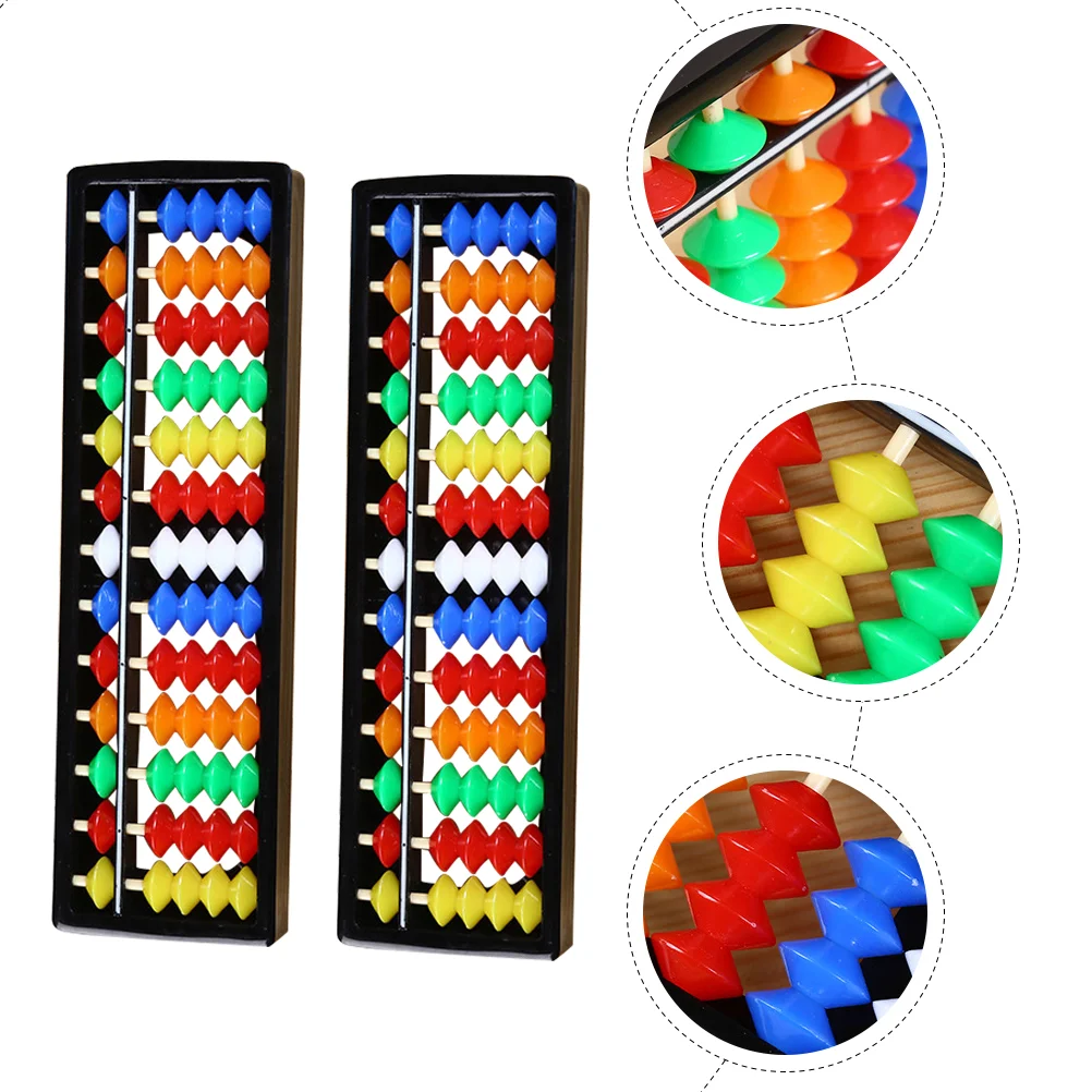 

2 Pcs Calculator Children's Abacus Kids Cognitive Toy Counting Math Leaning Calculate Student