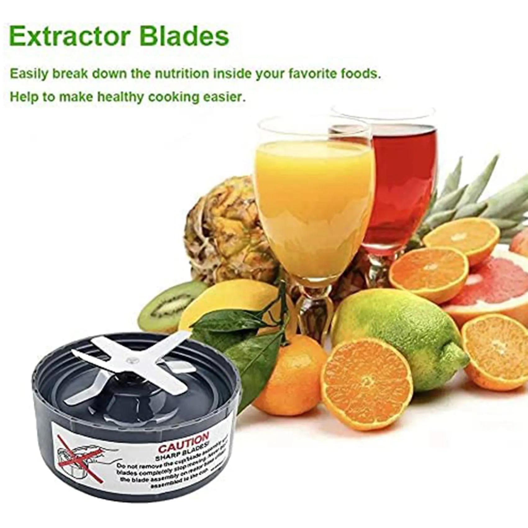 3 Pack Extractor Blades Replacement for Nutribullet 600W 900W NB-101B NB-101S