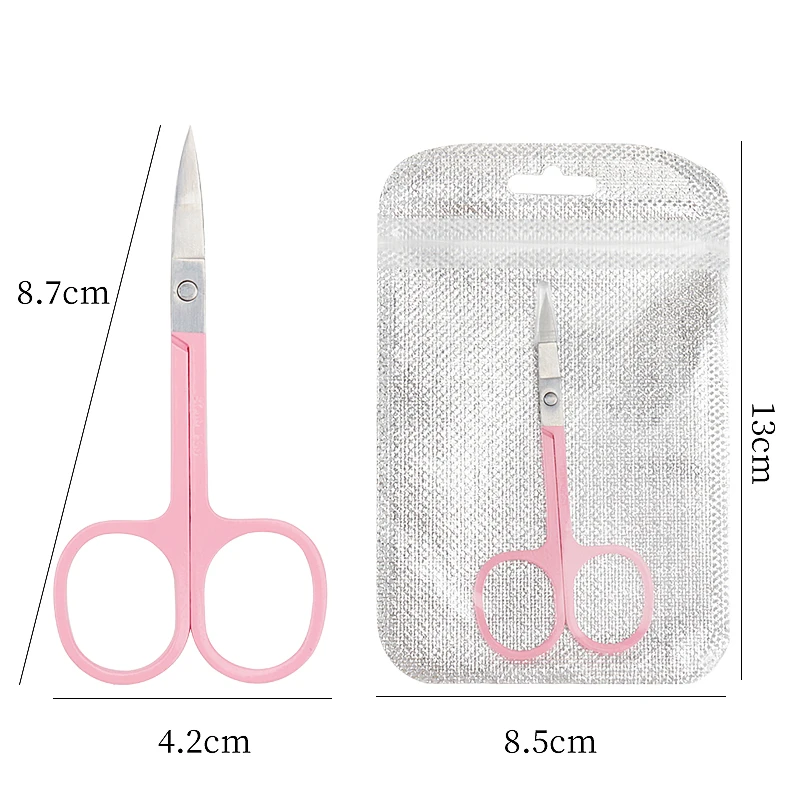 1 Pc Eyebrow Trimming Scissors Stainless Steel Small Nail Tools Manicure Facial Nose Hair Scissors Women Makeup Beauty Tool 4