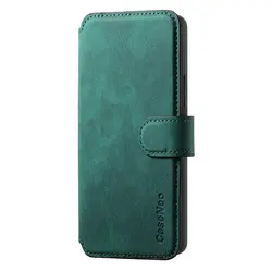 Leather Flip Wallet Phone Case with Card Slot Holder & MagSafe Magnetic 2 - in - 1 Cover for MOTO G66Y 5G (Green)