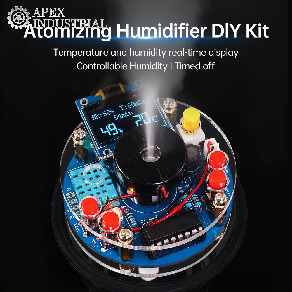Usb Nemlendirici Sis Elektronik Diy Kiti Oled Ekran Sıcaklık Ve Nem Püskürtme Devre Kartı İmalatı Kaynak Uygulaması
