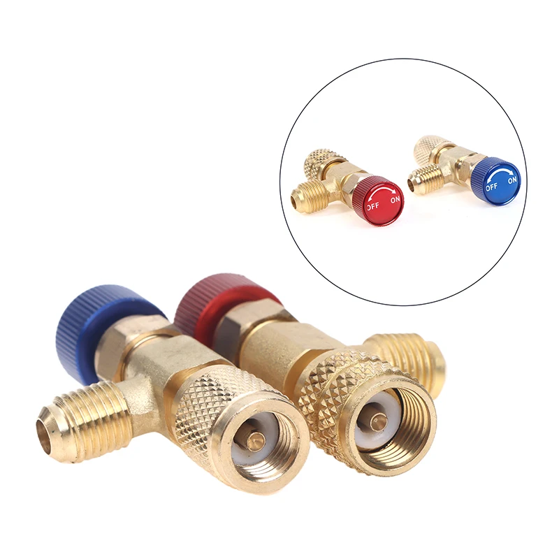 Soupape De Sécurité Climatisation - Angle 90°, Compatible R22/R32/R410, En Cuivre Pour Installation Facile