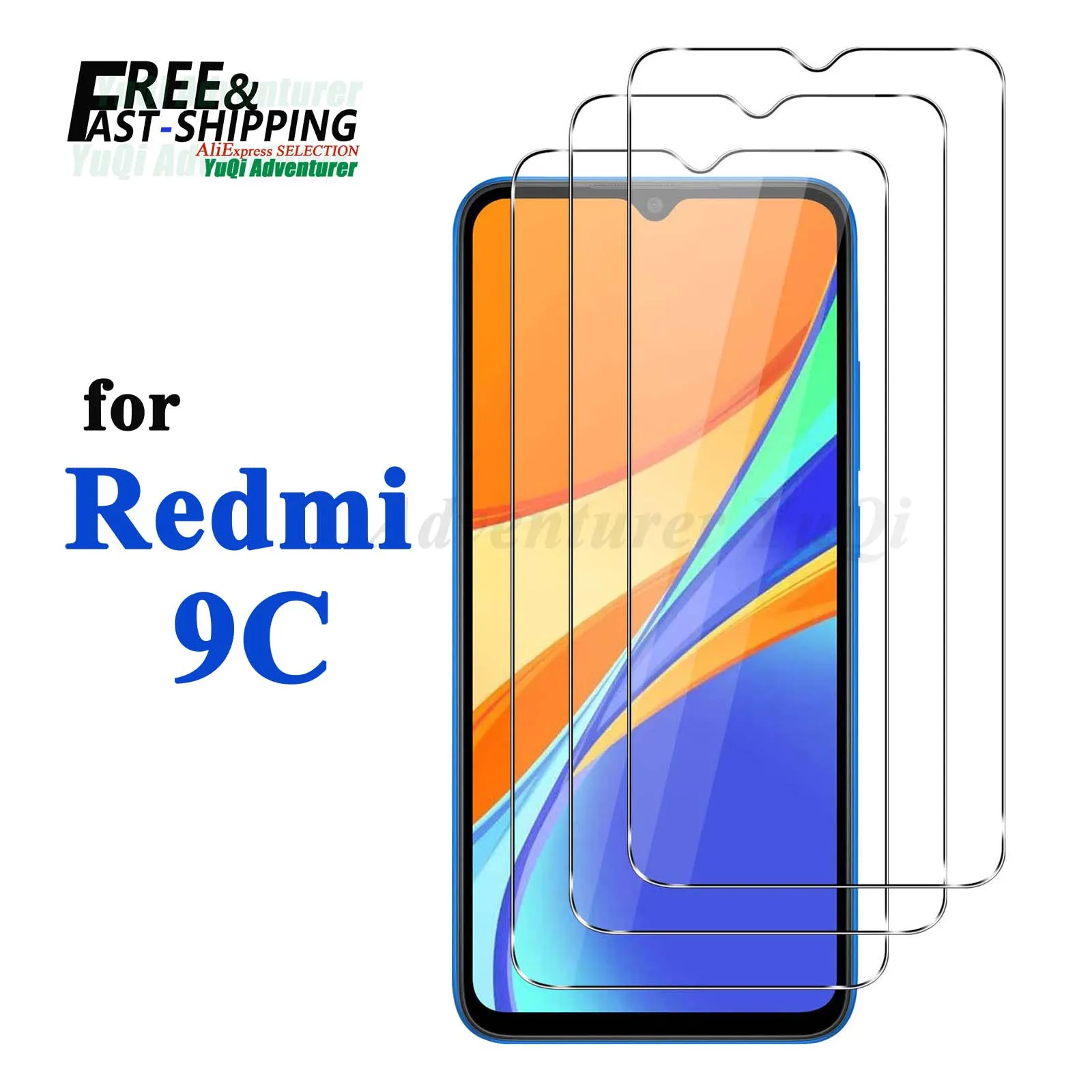 

Screen Protector For Redmi 9C Xiaomi Tempered Glass SELECTION Free fast Shipping 9H HD Clear Transparent Case Friendly