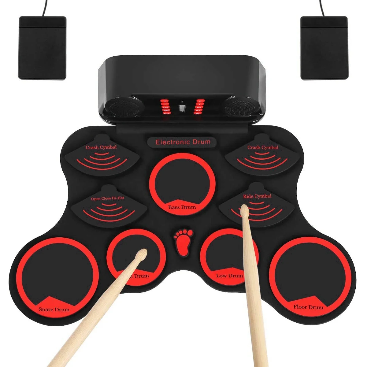 

Electronic Drum Set Roll Up Drum Practice Pad Midi Drum Kit Built-in Speakers for Kids Teens Adults Beginner Best