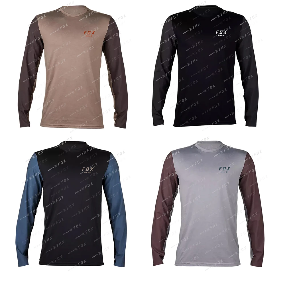 

Men's Mountain Bike Jersey BAT FOX MTB Shirts Offroad DH Motorcycle Jersey Quick-Dry Downhill Jerseys Maillot Ciclismo Hombre