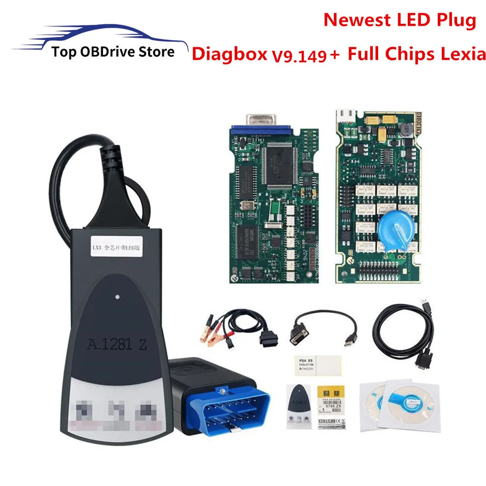 2023 Diagbox V9.150 Lexia 3 Chip Completi Fw 921815C Per Citroen/Peugeot Strumento Diagnostico Per Auto Lexia Pp2000 Scanner Automatico Nativo Sw