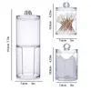 Clear Acrylic Makeup Pads Storage  Box with Lid Cotton Swab Jar Dispenser Cotton Ball Rounds Container Holder Bathroom Organizer 2