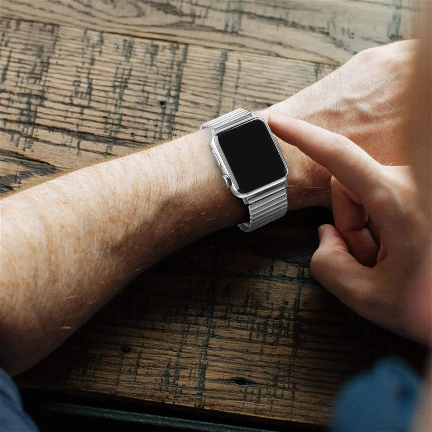 Stainless Steel Stretch Bracelet for Apple Watch - Elastic Strap