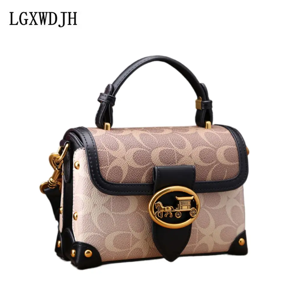 Medium Soft Stylish Women's Handbag Blocked Foreign Trade Square Crossbody Bag Versatile Brand Shoulder Bag shoulder bag,leather handbag