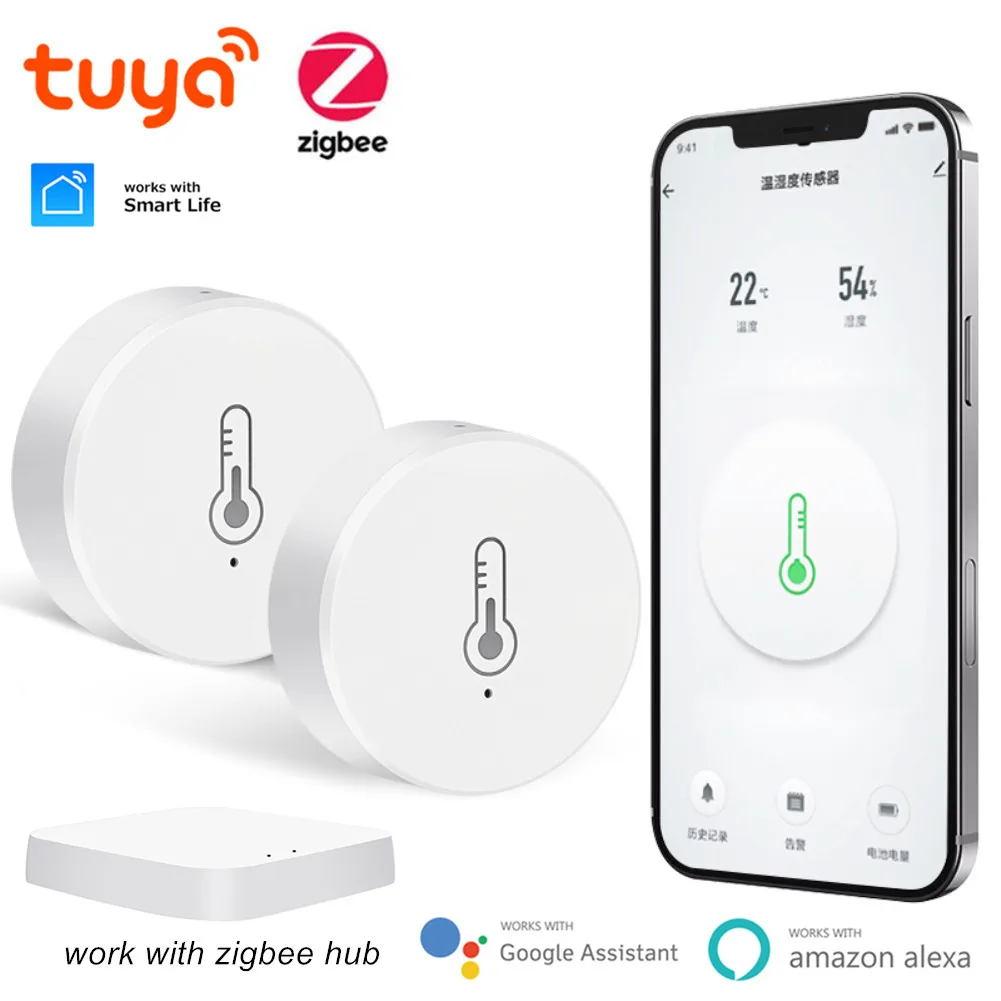 Tuya Zigbee 3.0 Smart Temperature And Humidity Sensor Battery Powered