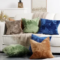 Housse de coussin carrée en velours doré, 70 × 70cm, taie d'oreiller de luxe douce pour canapé-lit, salon, lit de maison, 50x70cm, nouveau 5