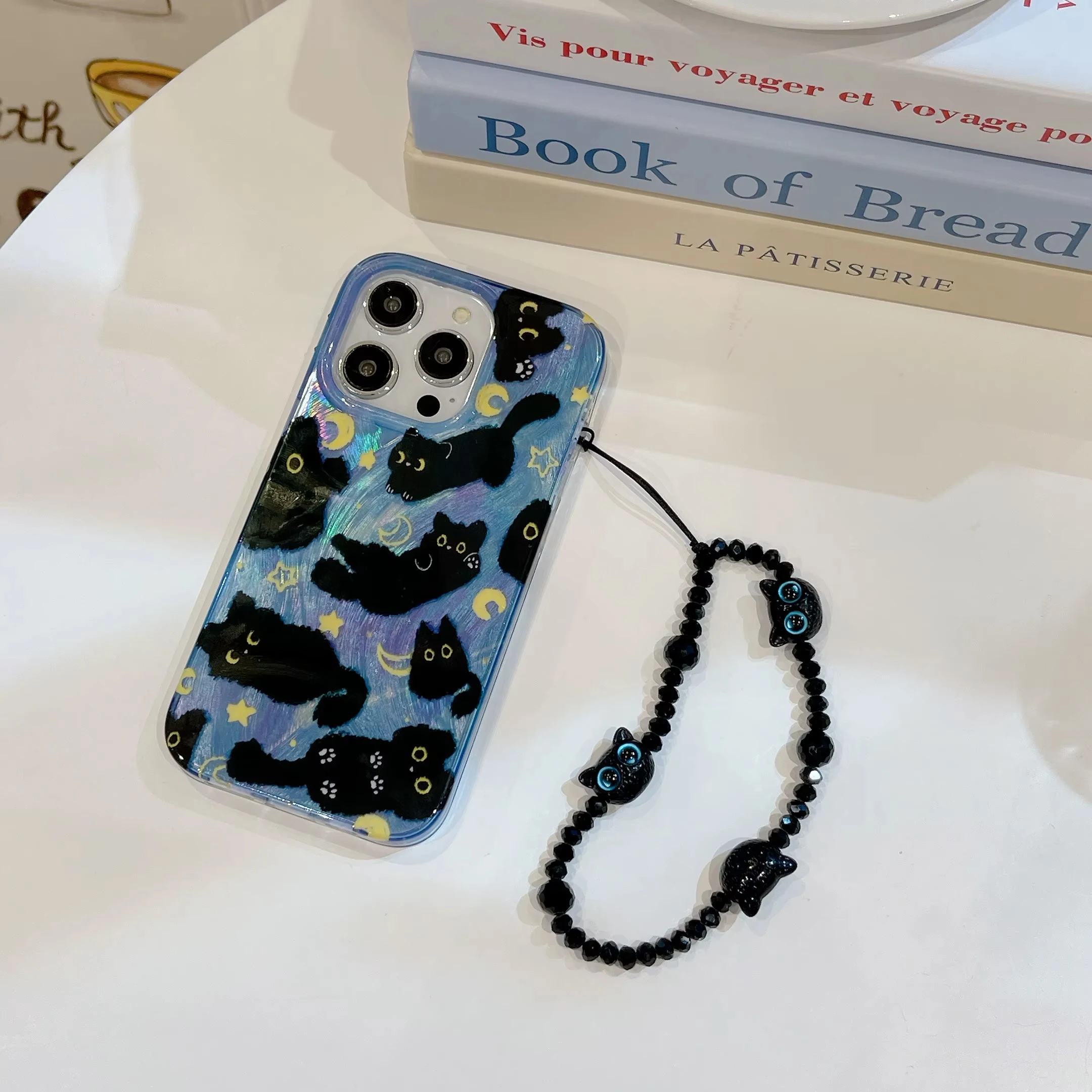 Korean Ins Cute Black Cats Kawaii Creative Phone Case - Y2K Lovely Cover