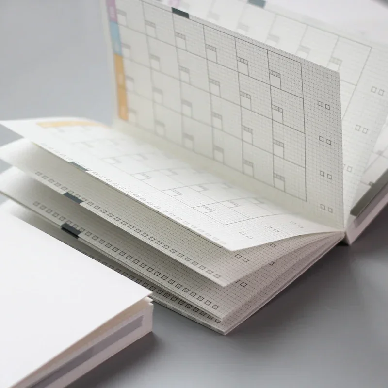 Fromthenon Undated Daily Weekly Monthly Plan Refill Planner Organizer Agenda Notebook Grid Journal A5 A6 School Stationery 5