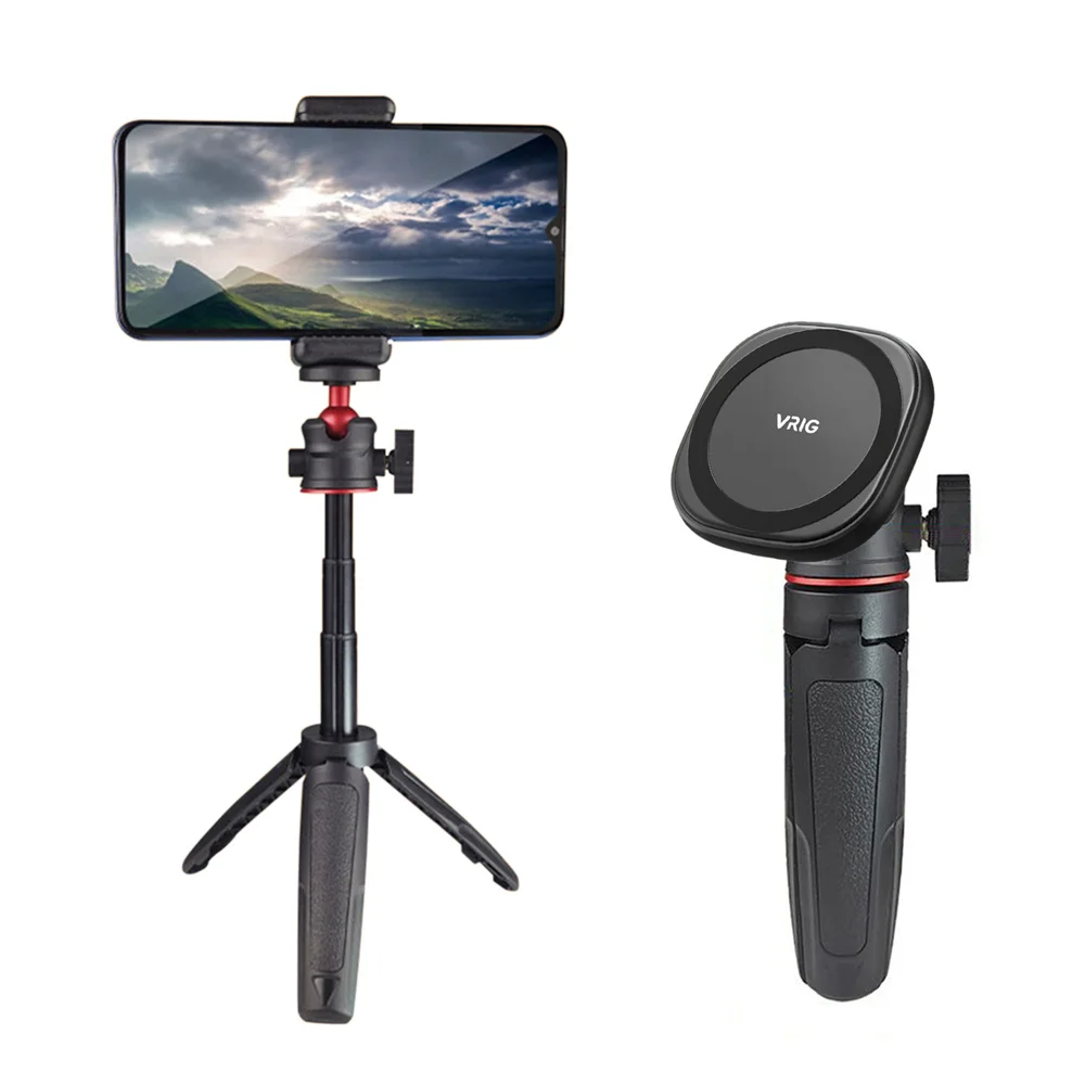 

New Magnetic Extend Selfie Stick Tripod with Phone Holder 360 Ballhead Phone Tripod Stand for MagSafe iPhone 14 13 12 Series