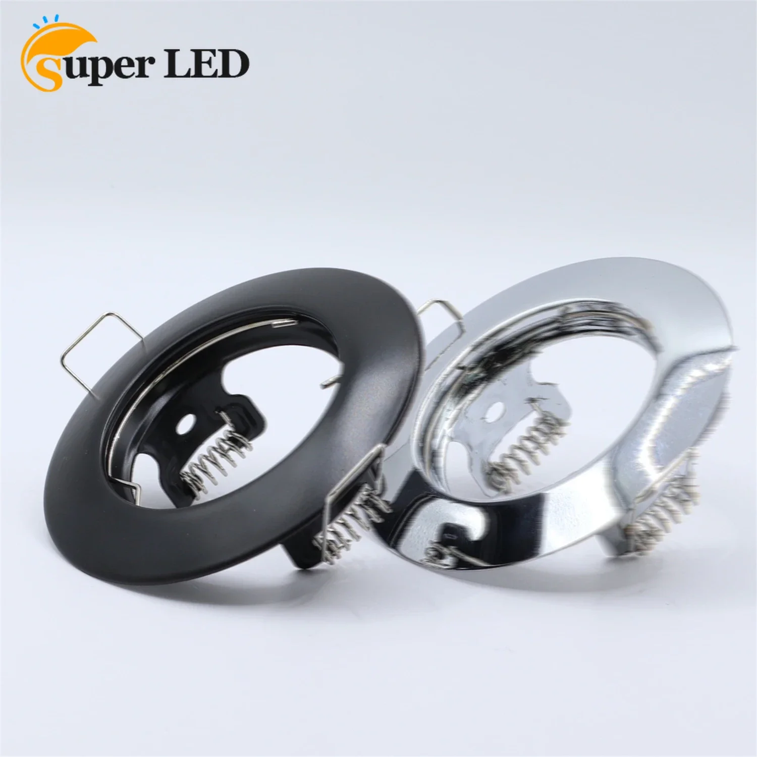 цена MR16 GU10 Ceiling Round Frame Lighting Accessories Black Recessed Downlight Holder Adjustable Frame LED GU10 MR16