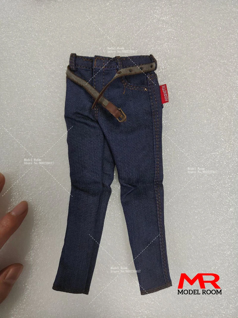 1/6 Blau Weißes Hemd Jeans Hosen Kleidung Set Für 12 Actionfigur