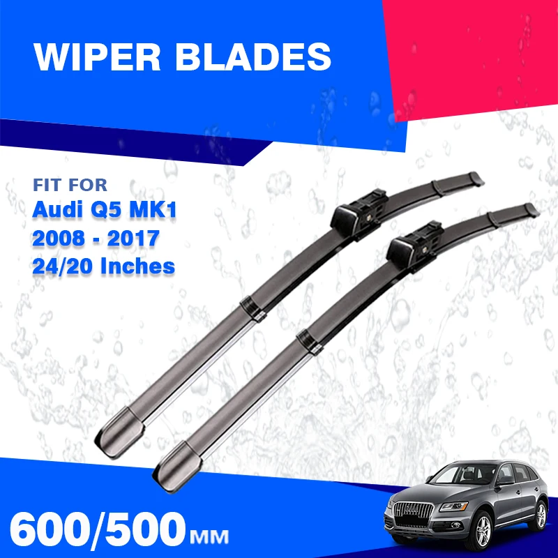 Set Di Spazzole Tergicristallo Anteriore Per Audi Q5 Sq5 2008 - 2017 Hybrid S Line Parabrezza Spazzole Per Vetri Accessori Auto 24 "+ 20"