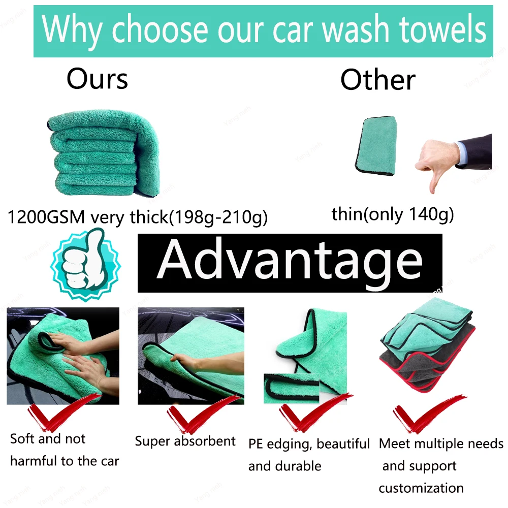 Auto Hub Heavy Microfiber Cloth for Car Cleaning and Detailing