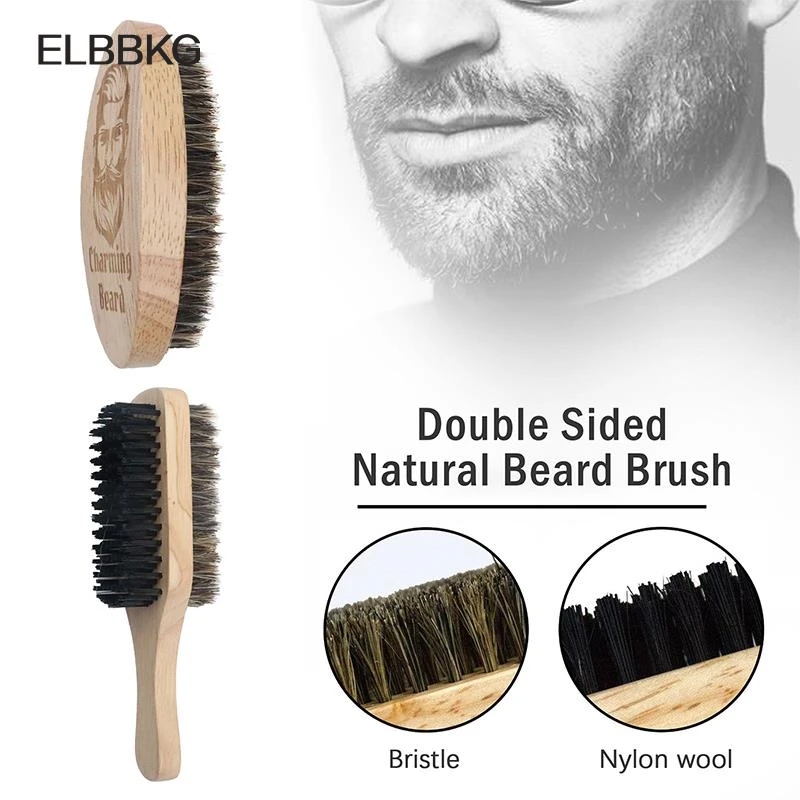 

1PC Eco Friendly Boar Bristle Men's Shaving Brush Portable Barber Natural Beard Brush For Facial Cleaning Mustache Tools