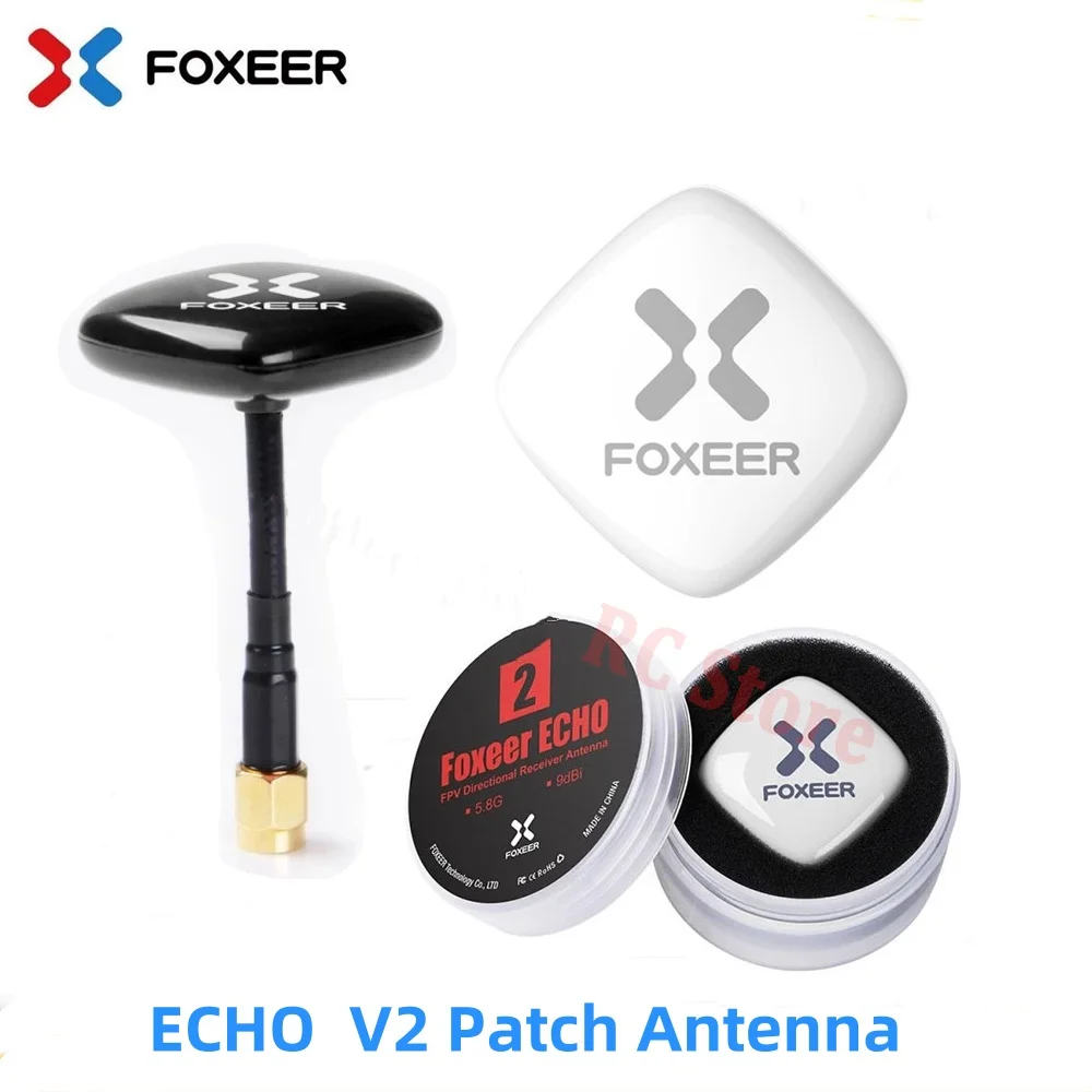 Foxeer Echo V2 5.8Ghz 9Dbi Patch Antenna Lhcp Rhcp Per Rc Airplane Fpv Racing Freestyle Droni Vtx Vrx Occhiali Monitor