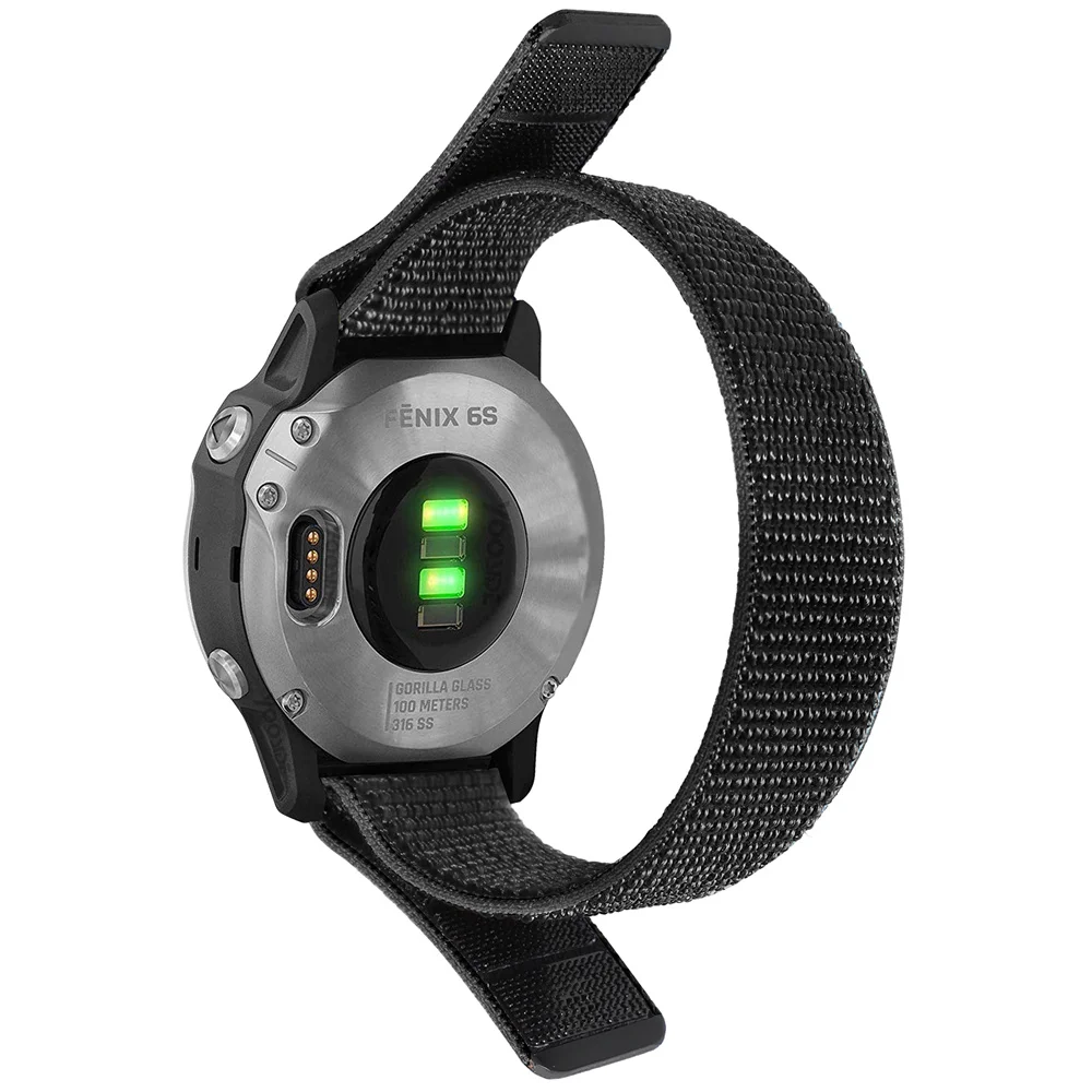 Versatile Nylon Strap with Hook and Loop Fastener - Quick Dry Watch Band in Multiple Sizes