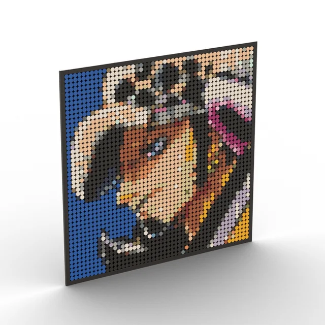 one piece Pixel Art Mosaic Painting Building Blocks MOC anime figure Luffy  Pixel art decor Toys for children birthday gift - AliExpress