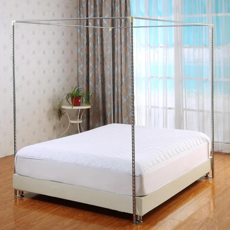 

4 Corners Post Bed Canopy Mosquito Net Bracket No Mosquito Net Stainless Steel Splicing Support Dropshipping