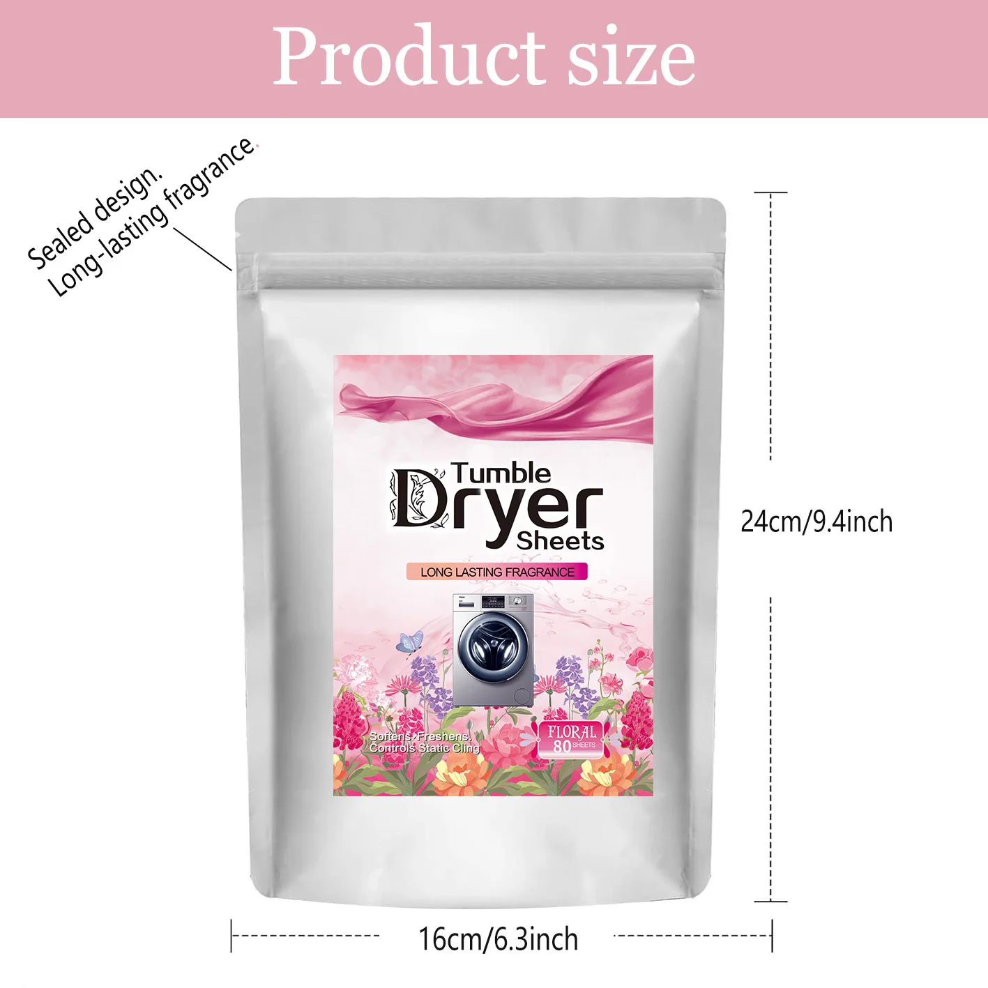 Fabric Softener Sheet For Dryers Reduce Static Absorption Lasting Fragrance Effective Antibacterial Clothes Softness Shee 80pcs fabric softener sheets