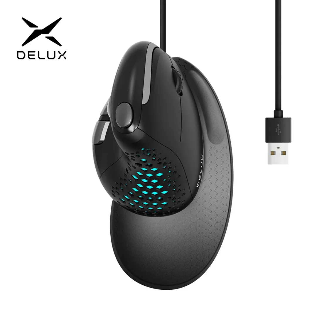 Gaming Mouse Ergonomic Wired Mouse Delux Seeker M618XSU RGB Light