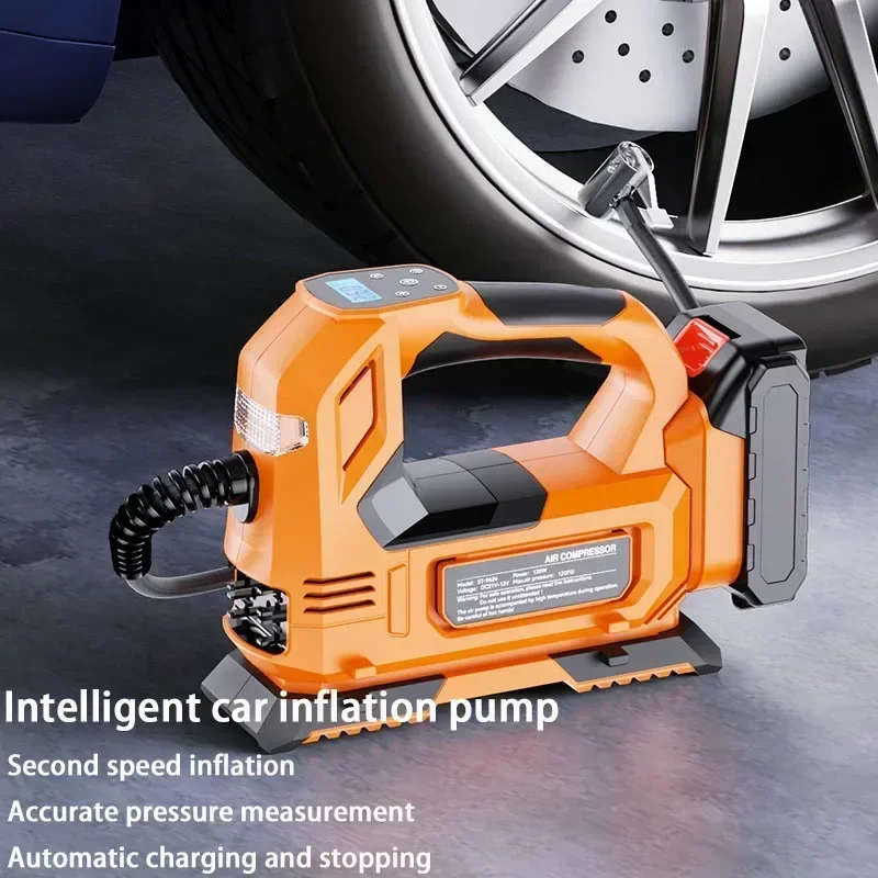 

Intelligent Digital Display Car Inflation Pump Electric Air Pump Bicycle Tire Ball Inflator Inflatable Treasure With LED Lights