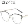 Anti Blue Light Nearsighted Glasses For Women Optical Myopia Eyeglasses Fashion Hollow Cat Eye Glasses Frame Points Minus -1 -3 5