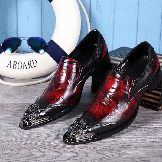 Men's Dress Shoes Genuine Leather Oxfords Luxury Formal Business Suit Shoes