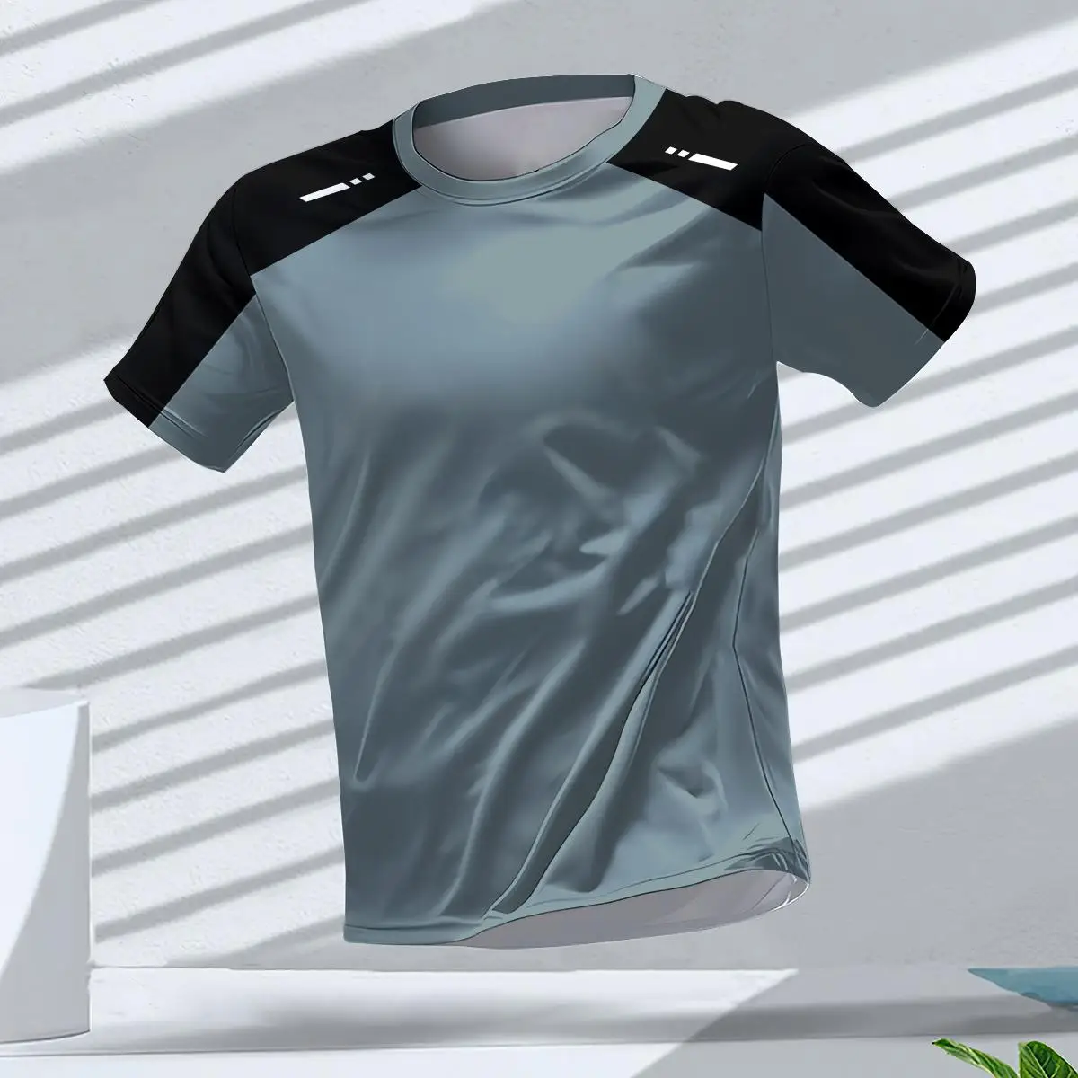 thumbnail image 1 of Camiseta de hombre para gimnasio, secado rápido, para correr, deportes al aire libre, camisetas transpirables, camisetas de manga corta para correr, ropa deportiva para hombre, tops, 1 of 5