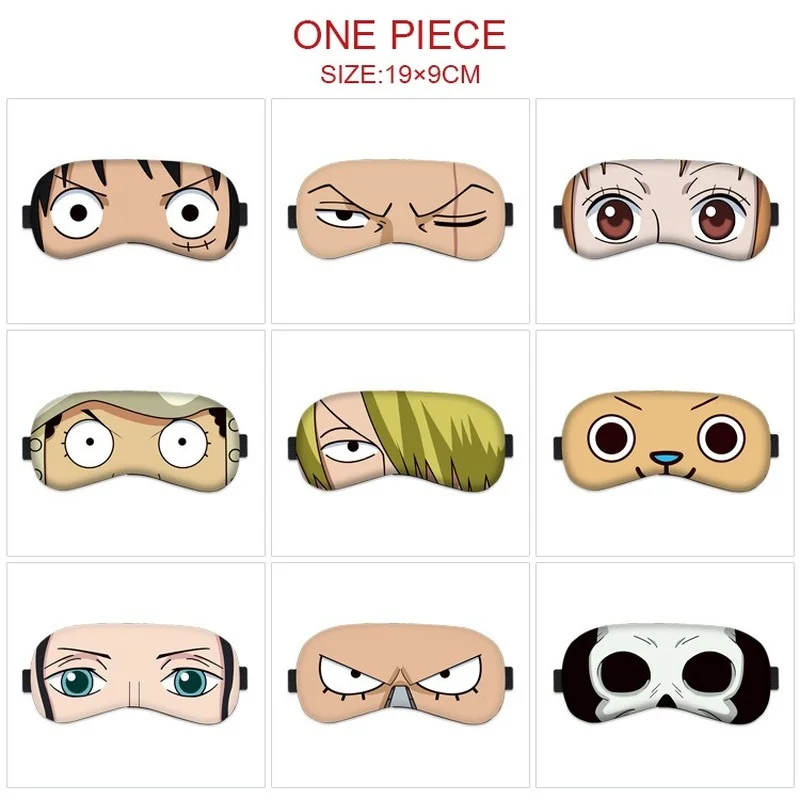 

Anime Soft Eye Mask Woman Luffy Chopper Zoro Sanji Robin Nami Usopp Franky Eyepatch Man Unisex Blindfold Cartoon Sleep Eyeshade