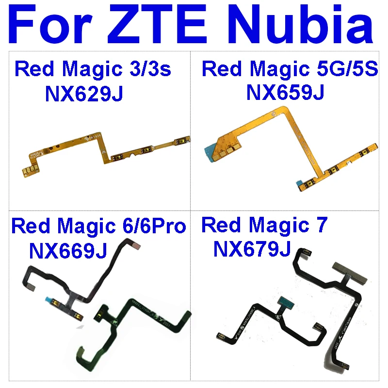 

Power Volume Flex Cable For ZTE Nubia Red Magic 3 3S NX629J 5S 5G NX659J 6 6Pro NX669J 7 NX679J 7 Pro NX709J Power Volume Ribbon