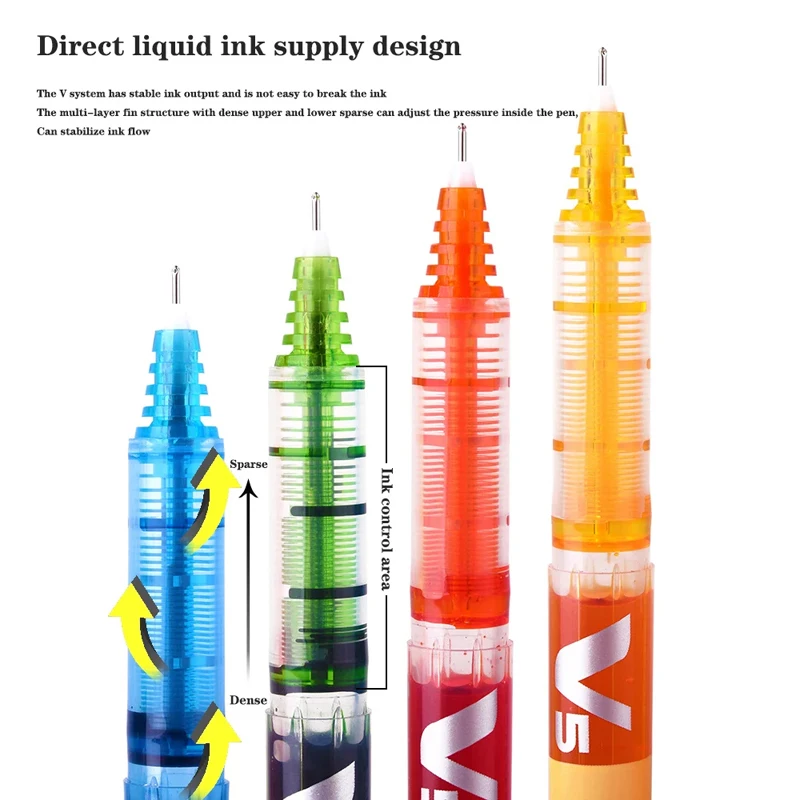 Japan PILOT Gel Pens BX-V5 Art Supplies Color Pen Office Accessories School Student Stationery Can Be Matched with Ink Bladder 5