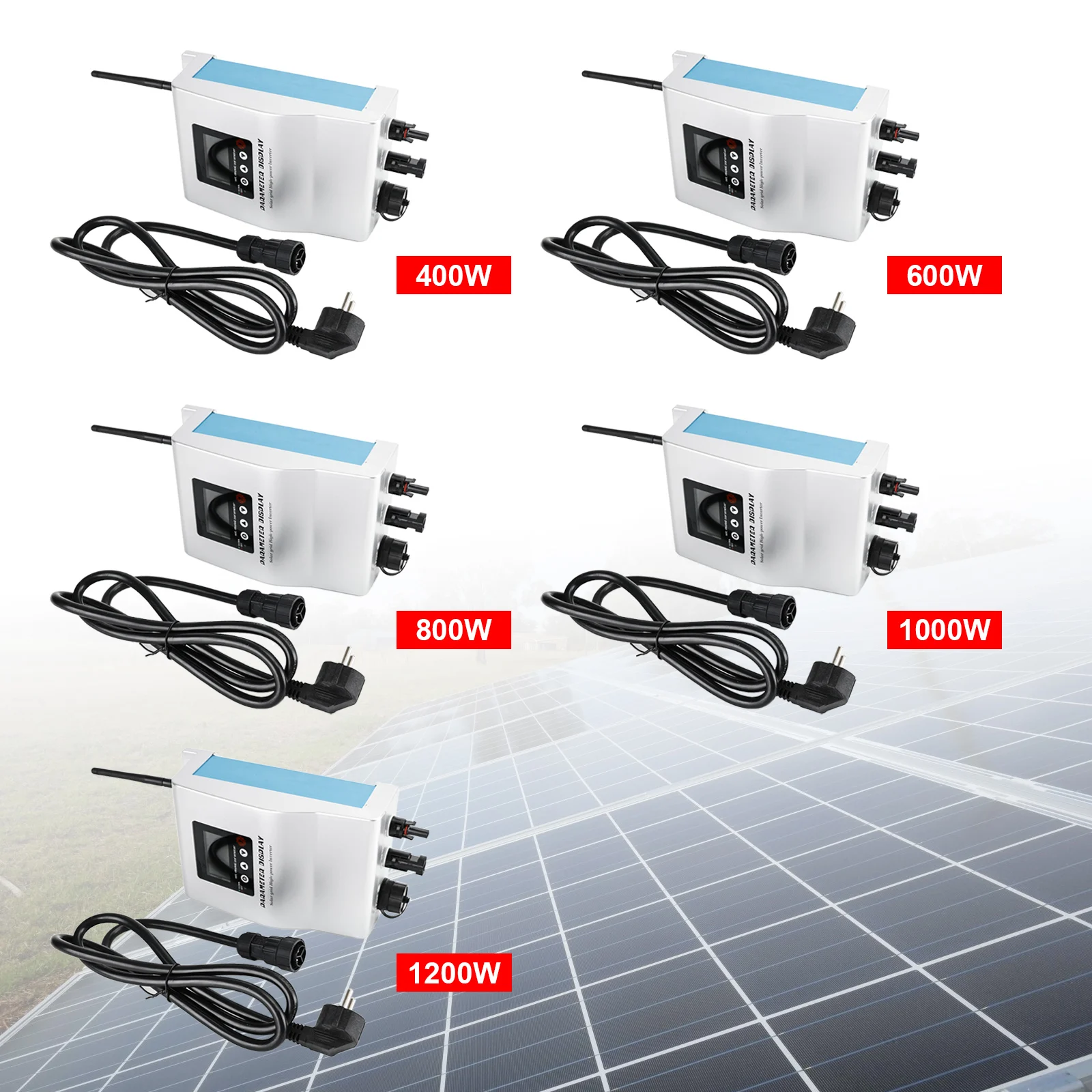 Artudatech 400W/600W/800W/1000W/1200W Ip60 Inverter Solare Impermeabile Grid Tie Mppt Micro Inverter