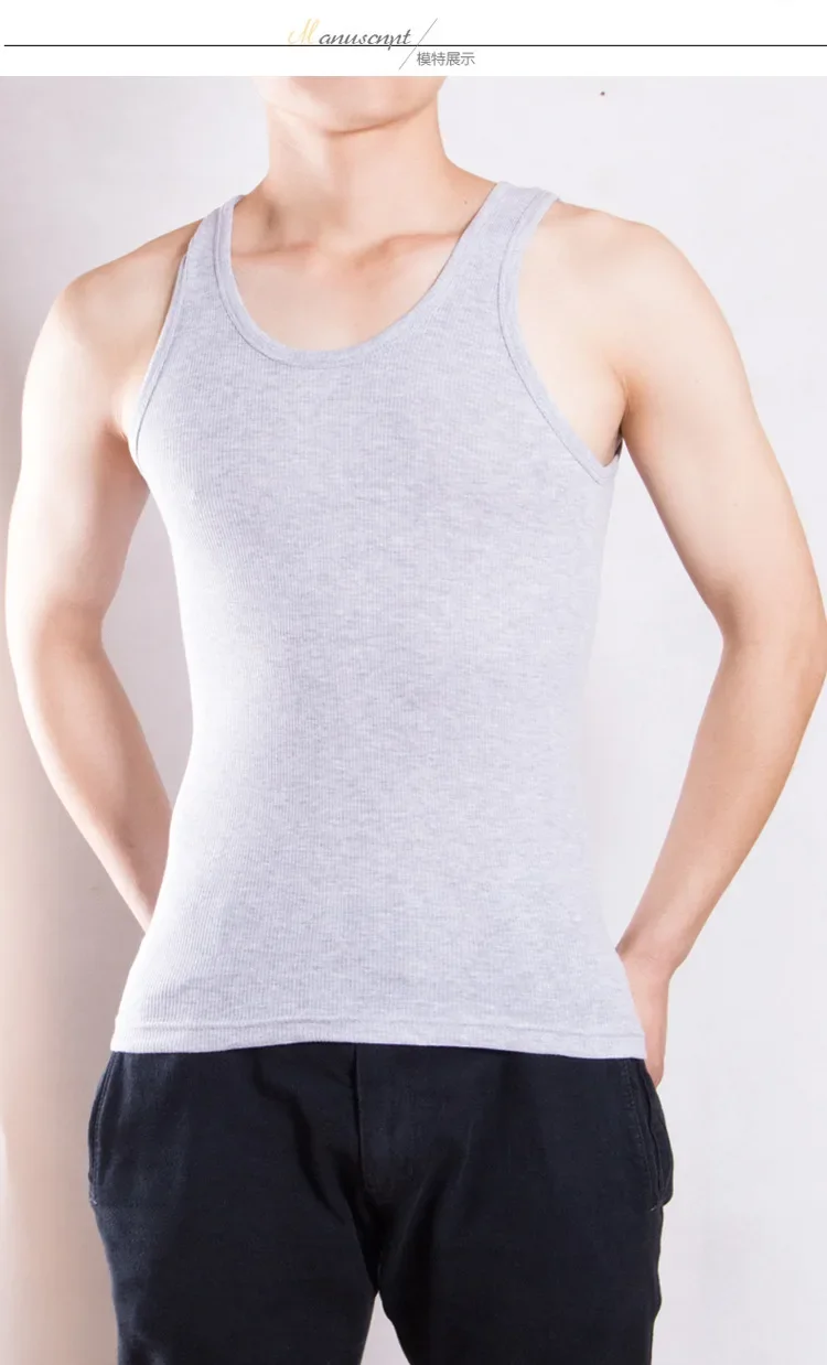 

Summer Men Clothing Tank Tops Black White Gray Singlets Sleeveless Fitness Men Vest Casual Bodybuilding Vest New