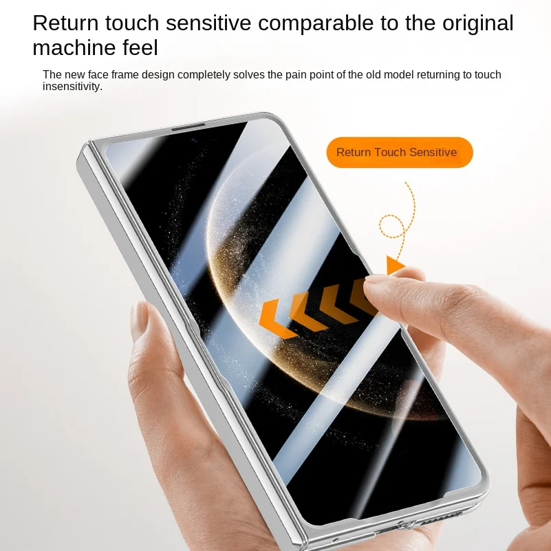 Magsafe Transparent Privacy Tempered Glass Case with Spring Hinged Holder