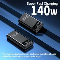 Batterie externe Lenovo 140W à charge super rapide, haute capacité, affichage numérique, 200000mAh, pour iPhone Samsung 3